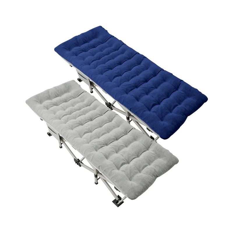 SUGIFT 2 Pack Camping cot for Adults 75x28 inch Portable Cot with Mattress, Supports 450 lbs, Gray Blue, 1 of 7