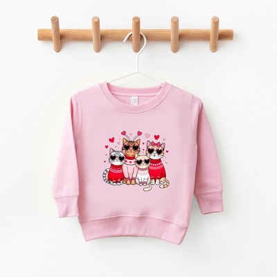 The Juniper Shop Valentine Kittens Toddler Graphic Sweatshirt