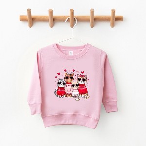 The Juniper Shop Valentine Kittens Toddler Graphic Sweatshirt - 1 of 3