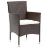vidaXL Patio Dining Chairs 4 pcs Poly Rattan Brown - 2 of 4