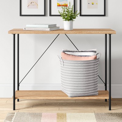 Wood and Metal Console Table Natural - Room Essentials™