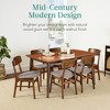 Best Choice Products 7-Piece Mid-Century Modern Upholstered Dining Set, Wooden Table w/ 6 Chairs - 2 of 4