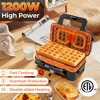 Tangkula 3 in 1 Waffle Maker 1082W Electric Panini Press Grill w/ Non-stick Plates - 4 of 4