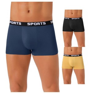 INSPIRE CHIC Men's 3 Pack Short Leg Stretch Underwear Boxer Briefs - 1 of 4