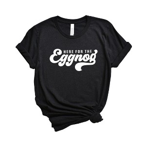 Simply Sage Market Women's Here For The Eggnog Short Sleeve Graphic Tee - 1 of 4