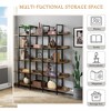 5-Tier Bookcase With Metal Frame Vintage Open Bookshelf Industrial Style Book Case For Home Office Living Room - 3 of 4