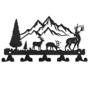 LunaLulinlk Key Holder for Wall Decorative, Wall Mounted Metal Key Organizer with 10 Hooks, Key Hooks Kitchen(Deer) - 1 of 4