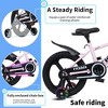 Zeus & Ruta 18'' Kids Bike with Training Wheels & Night Glow, Magnesium Wheels, Adjustable Seat, Water Bottle, for Boys & Girls Ages 3-9 - 4 of 4
