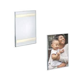 Azar Displays Clear Acrylic Wall Artwork and Photo Frame with Tape 5" W x 7" H Portrait / Vertical, 2-Pack