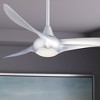 52" Minka Aire Modern 3 Blade Indoor Ceiling Fan with LED Light Remote Control Silver for Living Room Kitchen Bedroom Family House - 2 of 4