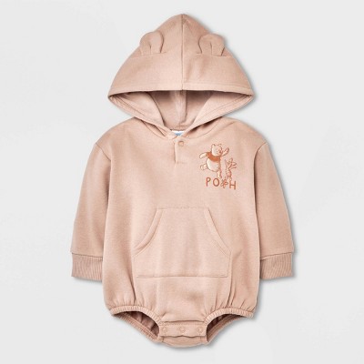 Image of Baby Boys' Winnie the Pooh Sweatshirt Bodysuit - Beige 3-6M