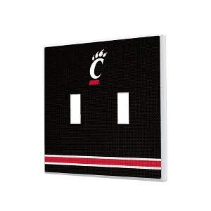 NCAA Big 12 Universities Stripe Hidden-Screw Light Switch Plate for Double Toggle - 1 of 4