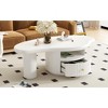 TIRAMISUBEST Cloud Coffee Table, Irregular Shape Center Table Cocktail Table with 1 Drawer and Shelf for Living Room - 4 of 4