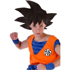 HalloweenCostumes.com   Boy  Child Dragon Ball Z Goku Hair Wig, Black - 1 of 4