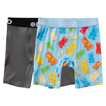 Psd Boys' 2pk Tropical Pineapple Boxer Briefs - Red/aqua Blue M : Target