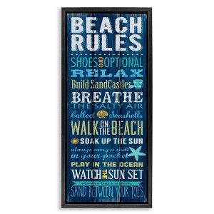Stupell Industries Beach Rules Relax Breathe, 15" x 31" - 1 of 4