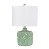 Lalia Home 19" Ceramic Eyelet Pattern Floral Textured Table Lamp with White Fabric Shade - 4 of 4