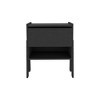 Vynxaria Ferku Nightstand with Open Shelf and Drawer in Light Gray Finish - 4 of 4