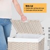 Kumasinova Laundry Hamper with Lid,100/160 L PE Rattan Laundry Basket with Optional Wheels & Removable Liner for Bathroom,Foldable Design - 2 of 4