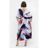 Women's Plus Size Henley Print Midi Dress - print | CITY CHIC - 3 of 4