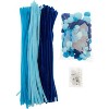 John Bead Craft Combo Pack Pipe Cleaners Pompoms Googly Eyes Activity Kits Blue Mix 300 Pieces - 4 of 4