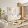 FUFU&GAGA Loveseat Living Room Cloud Sofa Teddy Velvet High Resilience Foam White - 4 of 4