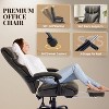 Big and Tall Office Chair 500LBS Capacity Wide Ergonomic Executive Leather Computer Chair with Multi-Angle Recline, Height Adjustment & Foot Rest - 3 of 4