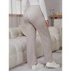 INSPIRE CHIC Women's Maternity Pants Straight Leg Pregnancy Sweatpants with Drawstring - 4 of 4