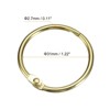 Unique Bargains Carbon Steel Loose Leaf Binder Snap Shower Curtain Rings 20 Pcs - 2 of 4