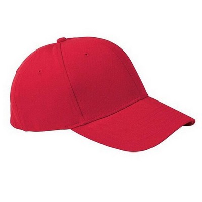 Casual Hat NU FIT Pro 6 Panel Curved Bill Fitted Sports Cap RED Size XL - Tirrinia