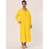 Lars Amadeus Men's Button Closure Side Split Hooded Sleeping Nightgown - 2 of 4
