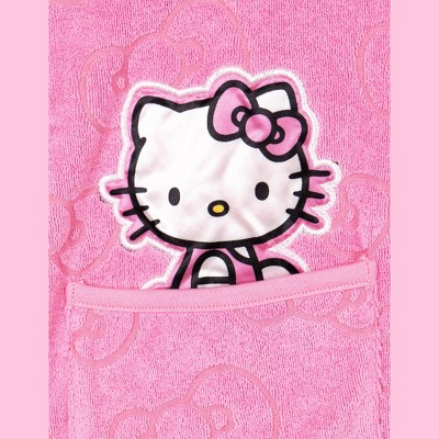 Hello Kitty Little Girls Loop Terry Cloth Hooded Swim Cover Up UPF 50+ Purple 7-8 — фото 3
