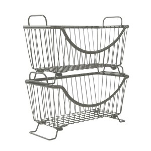 Spectrum Diversified Ashley Small Stacking Basket Silver - 1 of 4