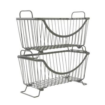 Spectrum Diversified Ashley Small Stacking Basket Silver