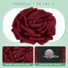 Unique Bargains Alloy Satin Fabric Big Rose Flower Dainty Brooches Pin 1 Pc - 2 of 4