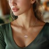 Ross-Simons 0.20 ct. t.w. Diamond Fleur-De-Lis Pendant Necklace in Sterling Silver Size 16 - 2 of 3