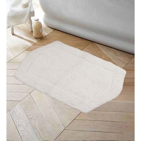 Home Weavers Classy Bathmat Collection - Absorbent Cotton Soft Bath Rug, Machine Washable - 17x24 - Ivory