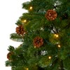 Nearly Natural 6-ft Rocky Mountain Spruce Artificial Christmas Tree with Pinecones and 250 Clear LED Lights - 3 of 4