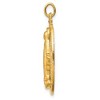 Black Bow Jewelry 14k Yellow Gold Solid 3D Oval Miraculous Medal Pendant - 2 of 4
