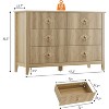 47.2-Inch Fluted 6-Drawer Wood Dresser Modern Chest of Drawers&Storage Organizer for Bedroom,Living Room,Hallway,Entryway - 2 of 4