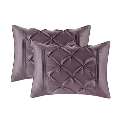 Joella 24-Piece Plum Microfiber Queen Bedding Set