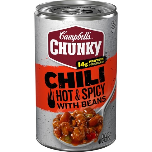 Campbell's Chunky Hot & Spicy Beef & Bean Firehouse Chili - 19oz - image 1 of 4