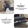 Rocking Chair with Adjustable Backrest & Footrest, Modern Upholstered Plush Seating Glider Recliner Chair with High Backrest and Side Pocket - 3 of 4
