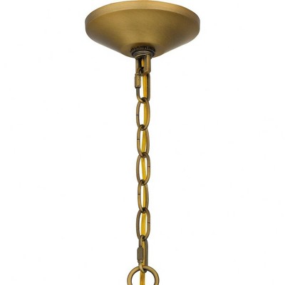 White Lustre Drum Pendant Light with Gold Accents