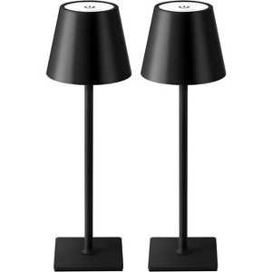 Link 2 Pack Touch Activate Cordless LED Table Lamp 3 Colors Portable Great For Bedroom Restaurants Outdoor Party Coffee Shop Camping & More - 1 of 4