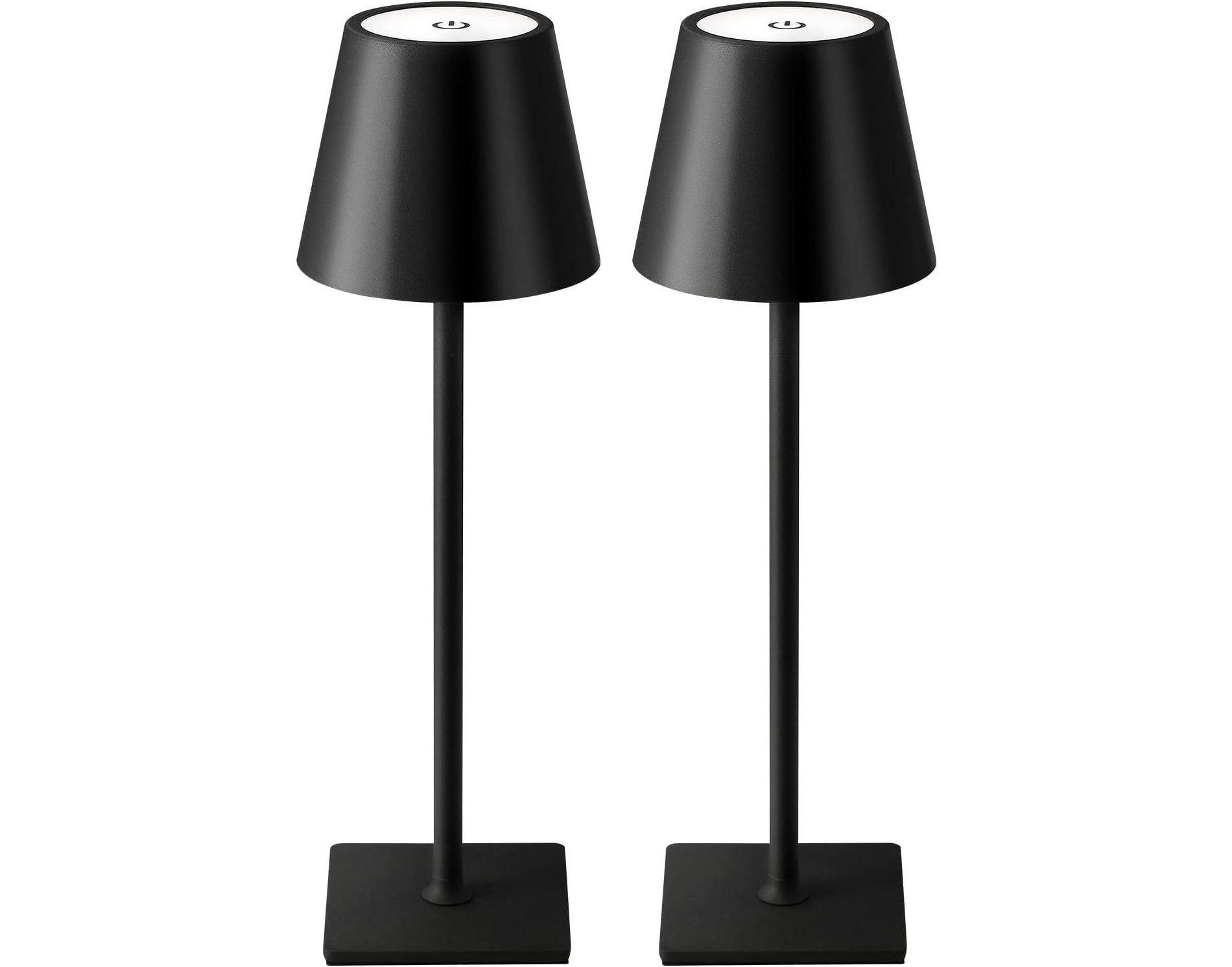 Link 2 Pack Touch Activate Cordless LED Table Lamp 3 Colors Portable Great For Bedroom Restaurants Outdoor Party Coffee Shop Camping & More