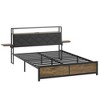 Queen Size Bed Frame with RGB LED Lights, Soft Backrest and Bedside Shelf - 4 of 4