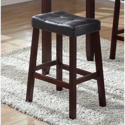 Espresso Faux Marble Top Pub Table and Dark Brown Leather Chairs Set