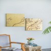 AZL1 Life Concept 2-Piece Wall Art Set Cherry Tree Design Modern Display Canvas for Living Room Dining Room Office Bedroom, Gold, 28"*28"*6" - 4 of 4