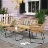 WestinTrends 4-Piece Wicker Outdoor Patio Conversation Set - 2 of 4